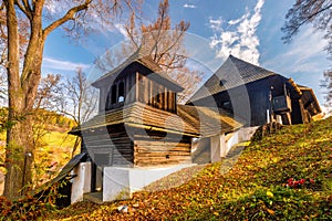 The Lestiny, wooden articular historic church at autumn