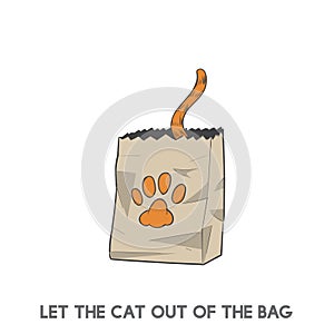 Let the cat out of the bag