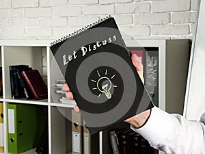 Let Discuss    sign on the page