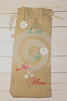 Let It Flow Christmas Wine Gift Bag