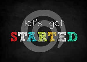Let`s get started photo