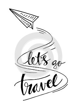 Let`s go travel with paper plane.