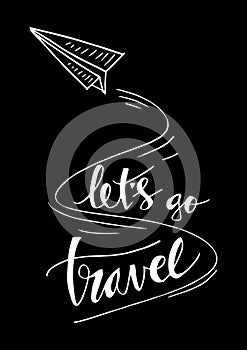 Let`s go travel with paper plane.