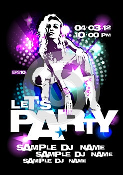Let`s Party design template.