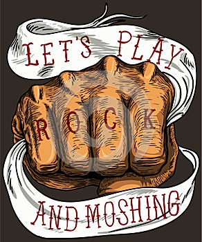 LET'S PLAY ROCK AND MOSHING