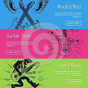 Let s Rock n Roll Guitar Solo Set of Posters