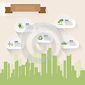 Let's save the Earth, Ecology concept infographics