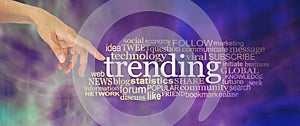 Let`s take a look at what`s trending concept word cloud