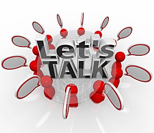 Let's Talk People Group in Circle Discuss in Speech Clouds