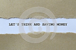 let\'s think and saving money on white paper