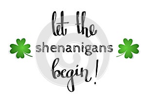 Let the shenanigans begin