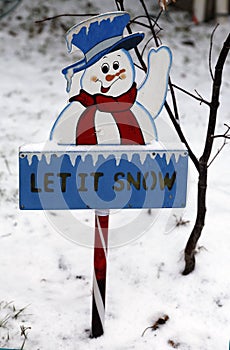 Let it snow sign