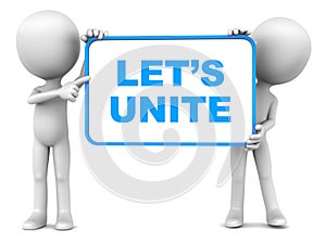 let us unite, unity concept