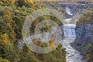 Letchworth Park Waterfalls from Inspiration Point photo