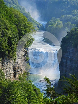 Letchworth State Park Middle and Upper Falls