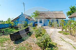 Letea, Danube Delta, Romania, August 2017: Traditional House in