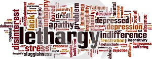 Lethargy word cloud photo