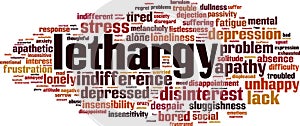 Lethargy word cloud photo