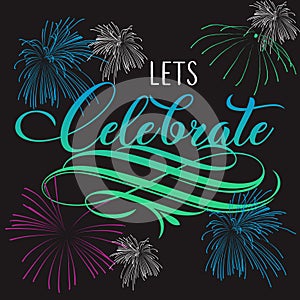 Lets celebrate handlettering with background