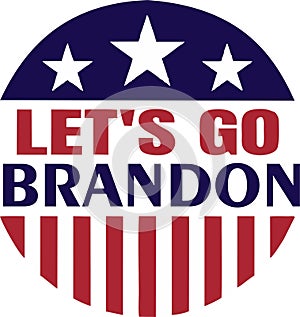 Lets Go Brandon US Flag Conservative Anti Liberal Anti Biden Logo EPS Design