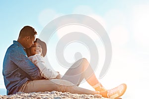 Lets make this moment last forever. a happy young couple enjoying a romantic day outdoor.