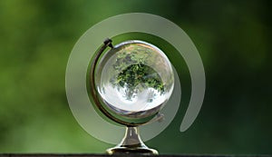 Lets make the world green again. crystal globe