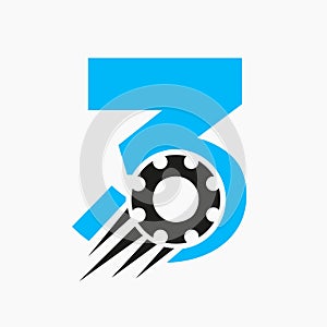 Letter 3 Gear Cogwheel Logo. Automotive Industrial Icon, Gear Logo, Car Repair Symbol