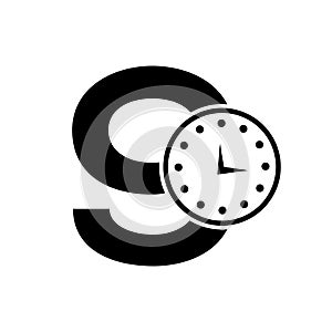 Letter 9 Clock Logo Design Vector Template