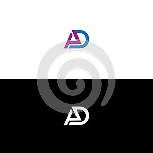 Letter AD logo design