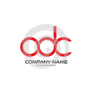 Letter ADC, ODC logo design vector photo