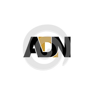 Letter ADN simple monogram logo icon design.
