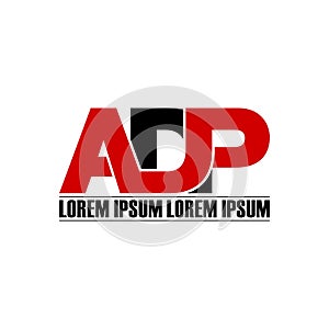 Letter ADP simple monogram logo icon design.