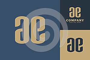 Letter AE Ambigram Logo Design