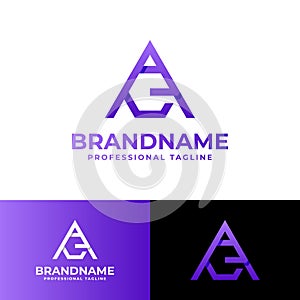 Letter AE Monogram Logo, suitable for business with AE or EA initials