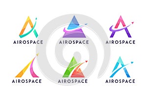 Letter A for Aerospace Abstract Logo Modern