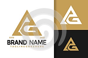 Letter Ag or Ga Monogram Logo Design Vector Illustration Template