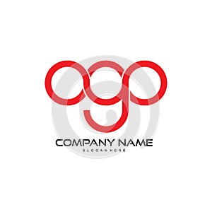 Letter AGO, OGO logo design vector