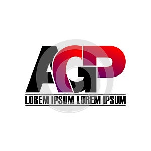 Letter AGP simple monogram logo icon design.