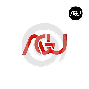 Letter AGU Monogram Logo Design