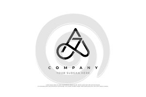 Letter AJ or JA Logo Design photo