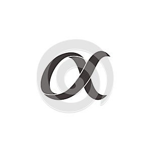 Letter a alpha motion ribbon 3d shape vector best for dynamic product logo