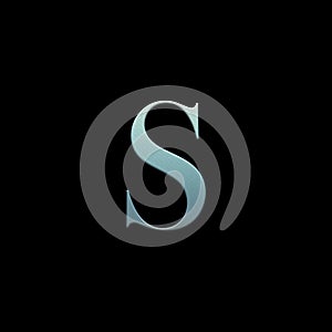 Letter of the alphabet on a black background