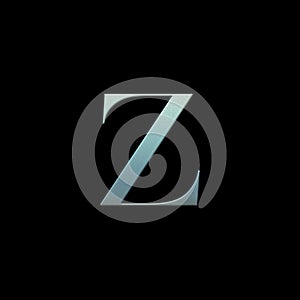 Letter of the alphabet on a black background