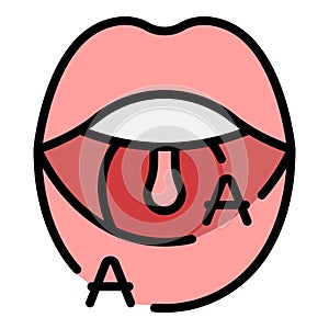 Letter animation icon vector flat