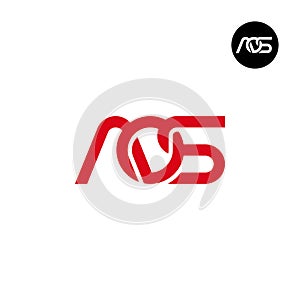 Letter AOS Monogram Logo Design photo