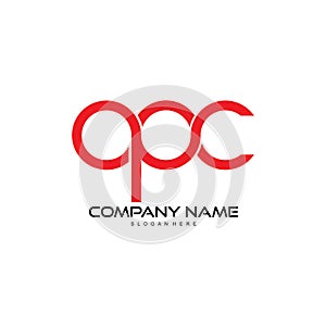 Letter APC, OPC logo design vector photo