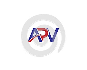 Letter APV Initial Letter Logo Icon Design.