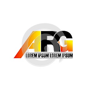 Letter ARG simple monogram logo icon design.