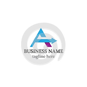 A Letter arrow logo business