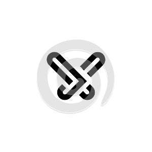 Letter X arrow modern monogram Logo